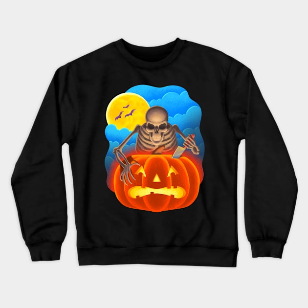 Vintage Halloween Crewneck Sweatshirt by tommartinart